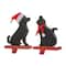 Glitzhome® Cat & Dog Metal Christmas Stocking Holder Set
